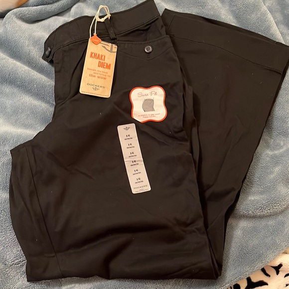 Women's Khaki Denim Docker pants - Picture 1 of 4